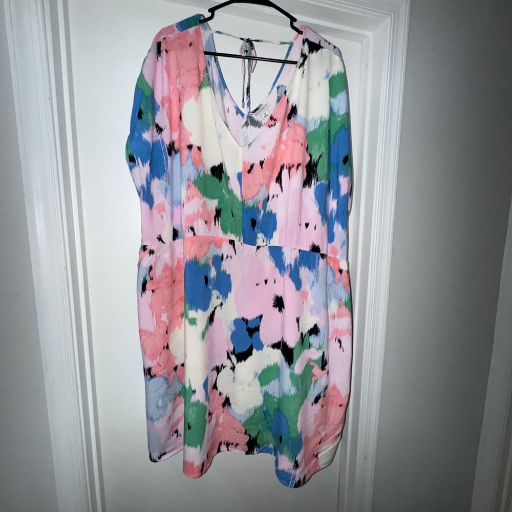 Ava & Viv Multicolor Abstract Dress